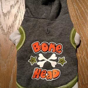 Gray and Orange Dog Hoodie